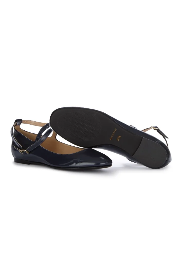 damen flache schuhe il borgo firenze blau