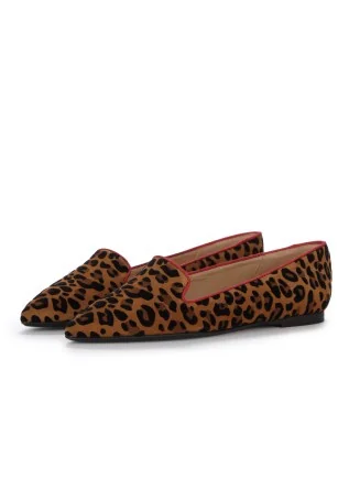 womens flat shoes il borgo firenze leopardino brown black red