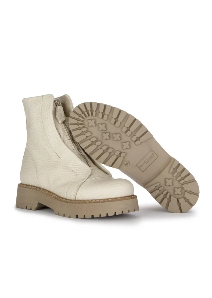 womens ankle boots kuni zip bisonte beige