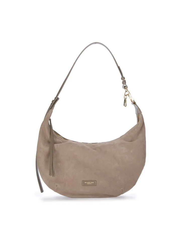 damen schultertasche my best bag moon beige