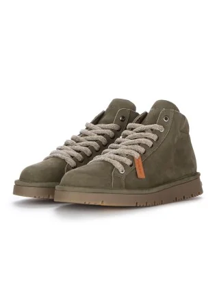 mens high sneakers panchic leather green