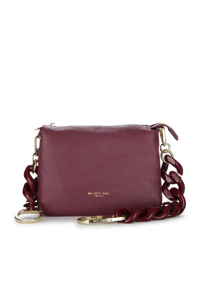 borsa a spalla donna my best bag reflex small bordeaux