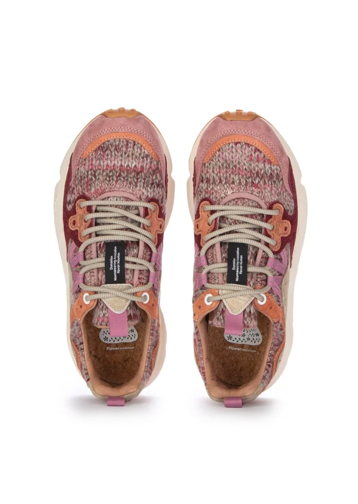 damen sneaker flower mountain yamano 3 knitting rosa