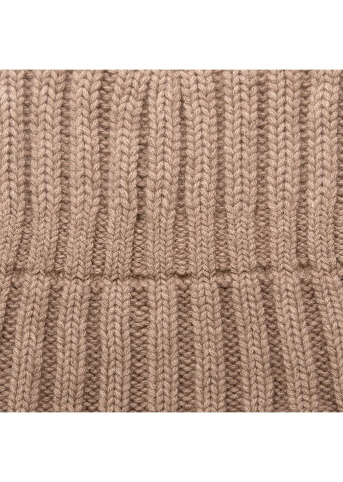 unisex beanie riviera cashmere ribbed brown