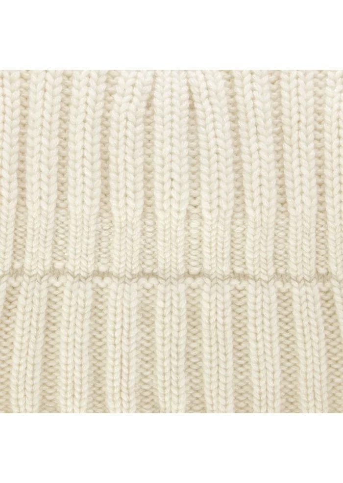 unisex beanie riviera cashmere ribbed cream white