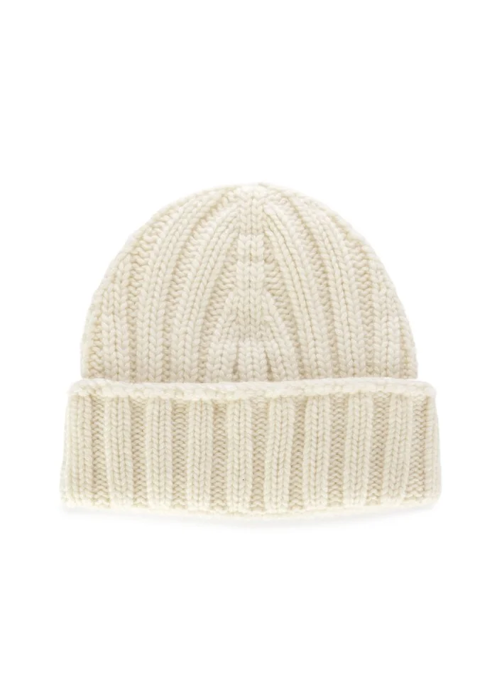 unisex beanie riviera cashmere ribbed cream white