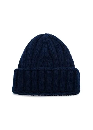 unisex beanie riviera cashmere ribbed night blue