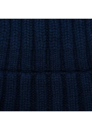 RIVIERA CASHMERE | WARM BEANIE RIBBED NIGHT BLUE