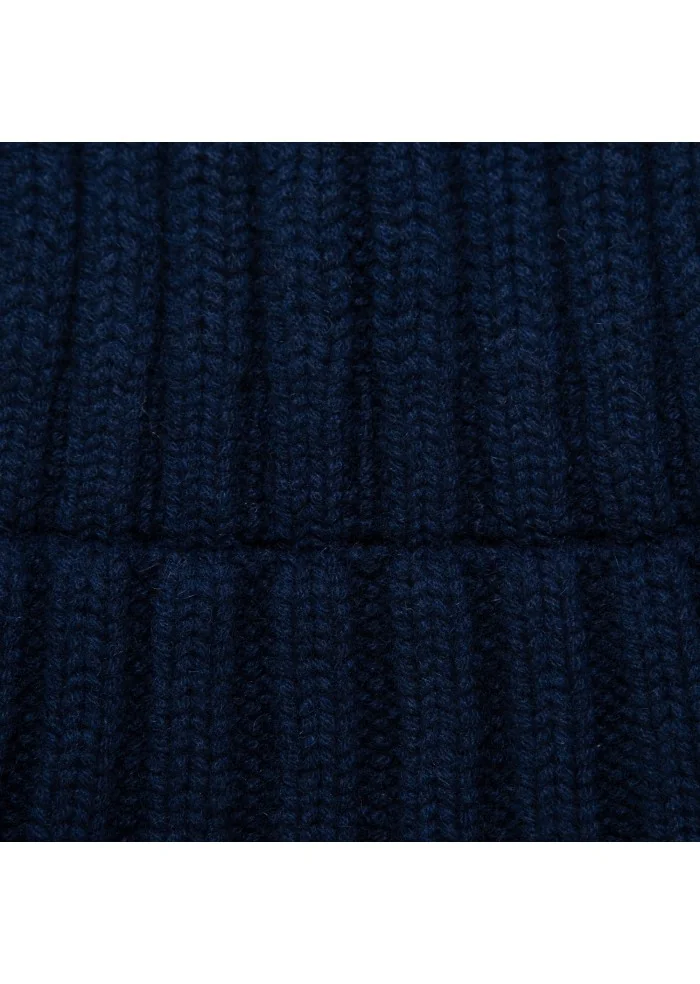 unisex beanie riviera cashmere ribbed night blue