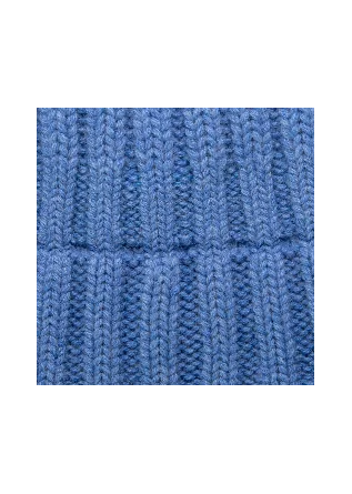 RIVIERA CASHMERE | WARM BEANIE RIBBED BLUE JEANS