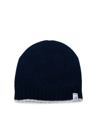 unisex beanie riviera cashmere doubleface blue grey