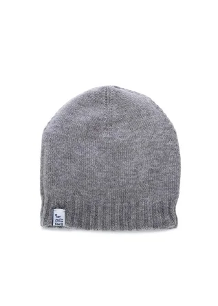 RIVIERA CASHMERE | BEANIE DOUBLEFACE GREY BLACK