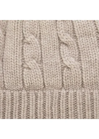 RIVIERA CASHMERE | BEANIE COSTA TRECCIA BEIGE