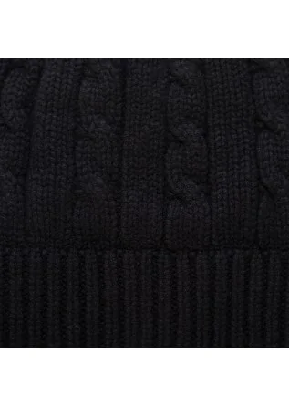 RIVIERA CASHMERE | BEANIE COSTA TRECCIA BLACK