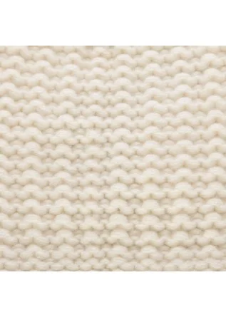 RIVIERA CASHMERE | BEANIE CORN STITCH WHITE CREAM