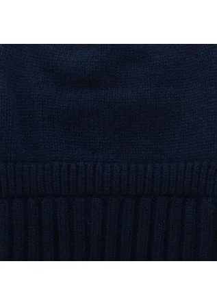 RIVIERA CASHMERE | BEANIE CUPOLA RASATA NIGHT BLUE