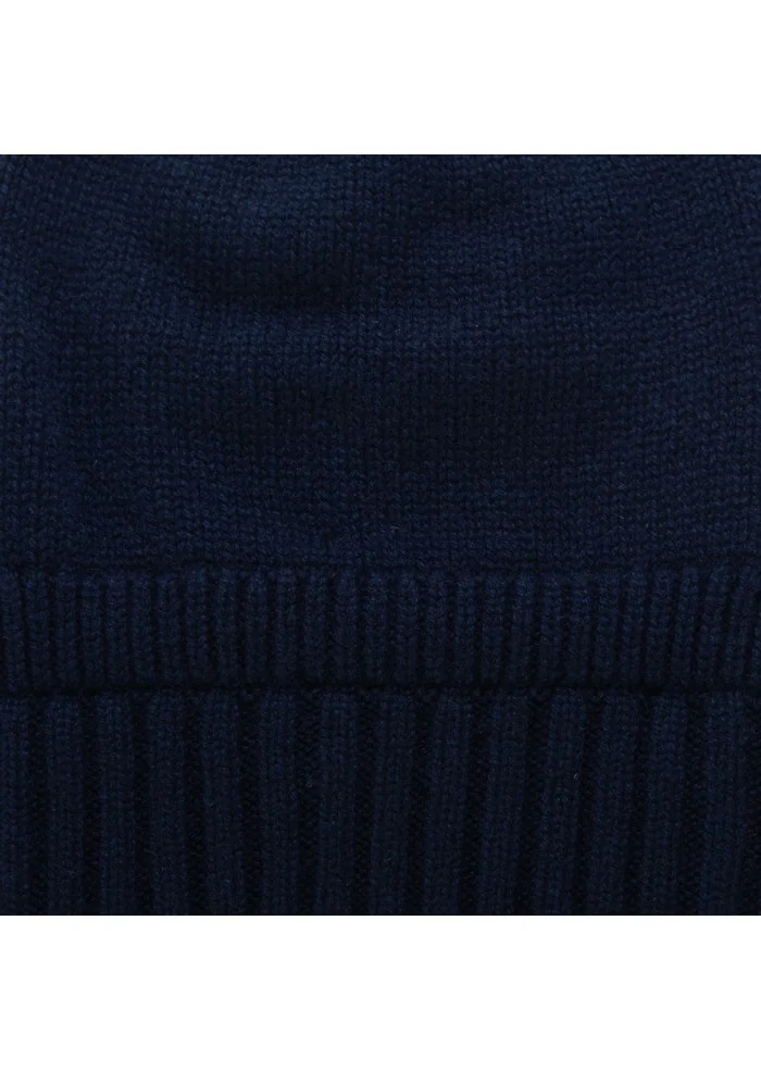 unisex beanie riviera cashmere cupola rasata night blue