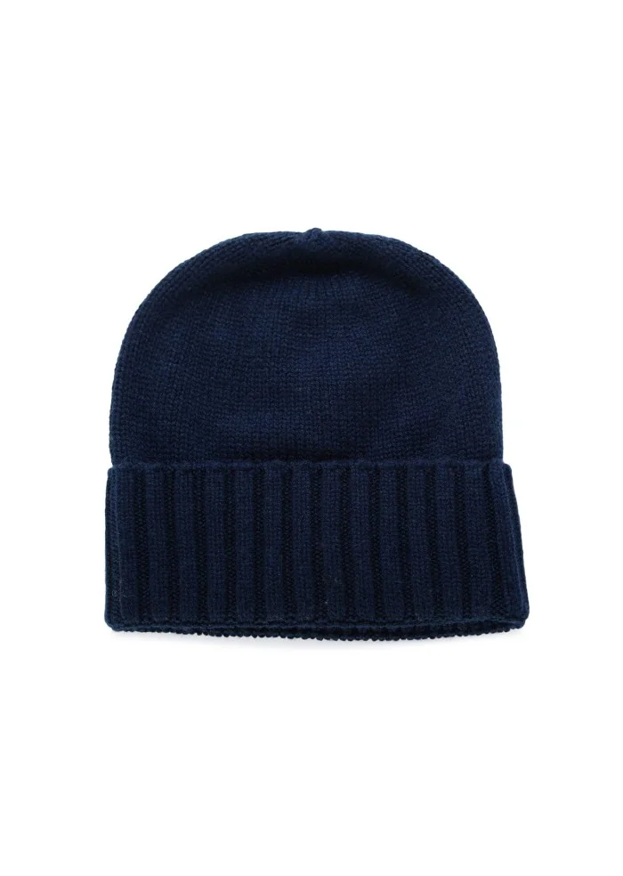 unisex beanie riviera cashmere cupola rasata night blue