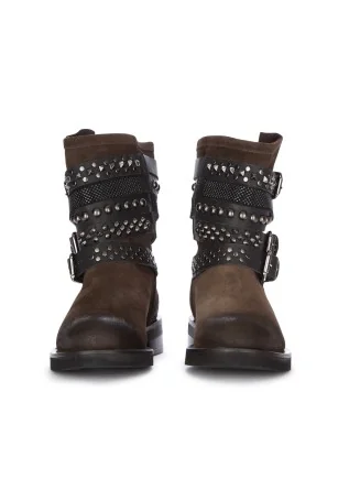 JUICE | ANKLE BOOTS CAMOSCIO BROWN BLACK