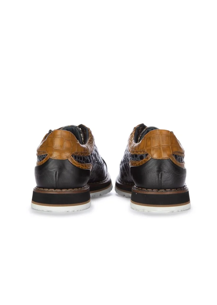 mens laced up shoes lorenzi camon cuoio brown black