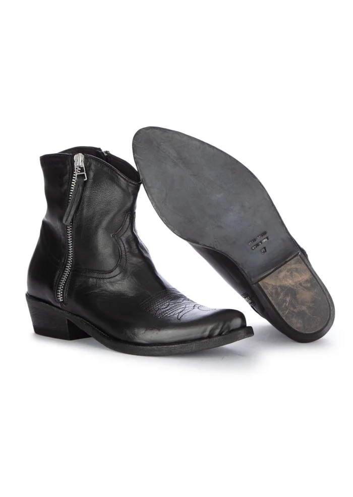 damen cowboy stiefeletten keep calif cuoio schwarz