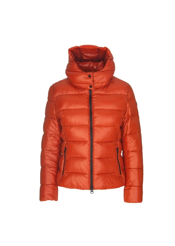 womens down jacket save the duck love19 cosmary orange