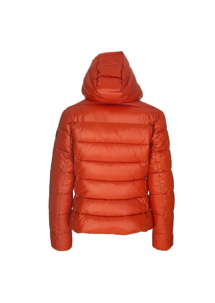 womens down jacket save the duck love19 cosmary orange