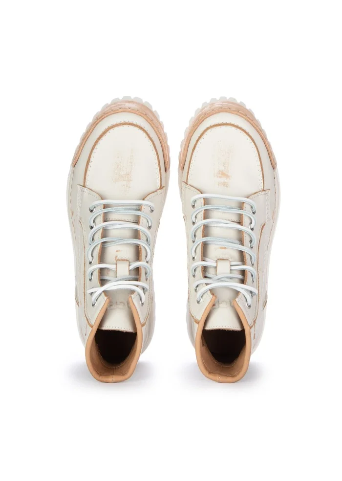 sneakers biker donna bng real shoes la yankee caffelatte bianco