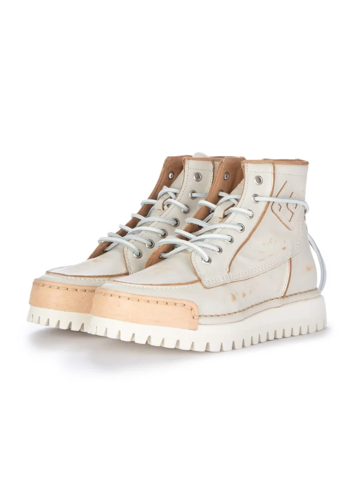 sneakers biker donna bng real shoes la yankee caffelatte bianco