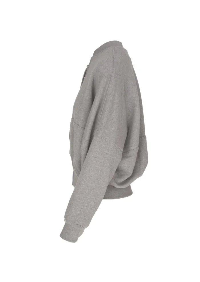 womens zip up sweatshirt semicouture grey