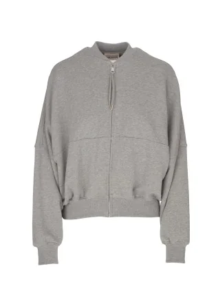womens zip up sweatshirt semicouture grey