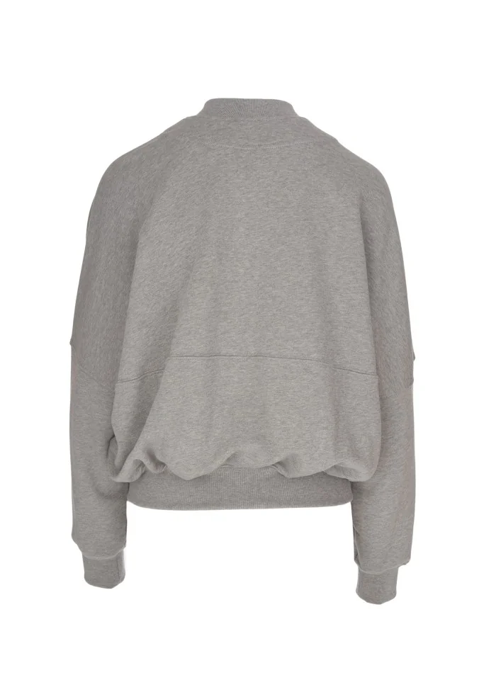 womens zip up sweatshirt semicouture grey