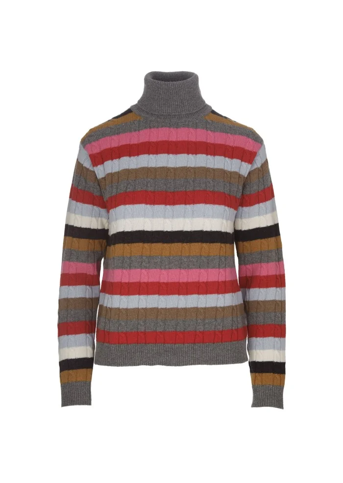 SEMICOUTURE | MAGLIONE DOLCEVITA LANA MULTICOLORE