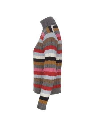 SEMICOUTURE | MAGLIONE DOLCEVITA LANA MULTICOLORE