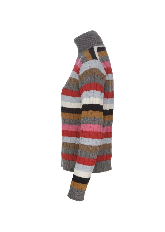 womens turtleneck sweater semicouture wool multicolor