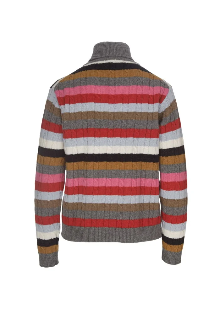 womens turtleneck sweater semicouture wool multicolor