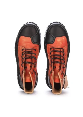 BNG REAL SHOES | HIGH-TOP SNEAKER LA BIKER ORANGE SCHWARZ