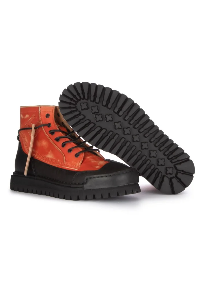 herren high top bng real shoes la biker orange schwarz