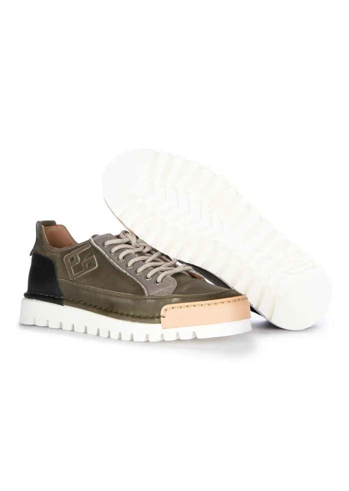 sneakers uomo bng real shoes la patch militare verde