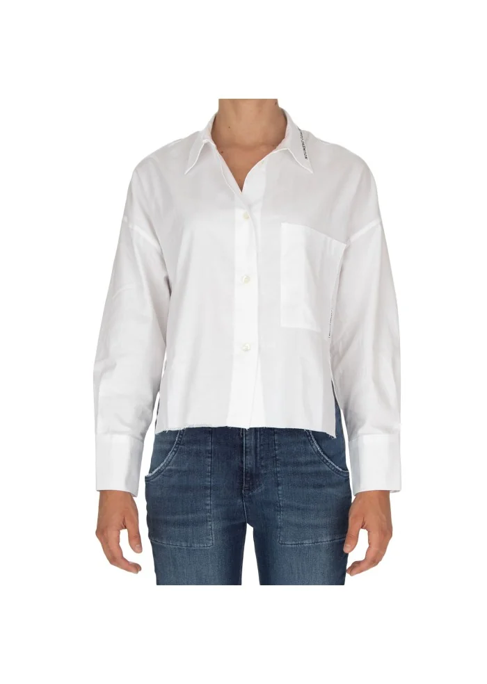 womens shirt noumeno concept asymmetric white