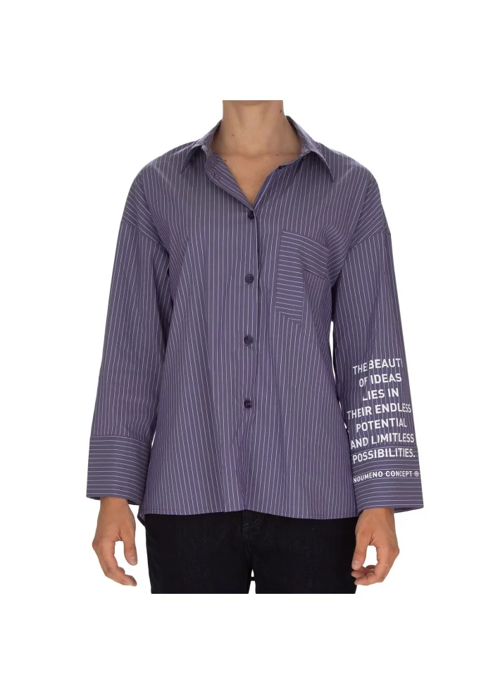 NOUMENO CONCEPT | CAMICIA A RIGHE VIOLA