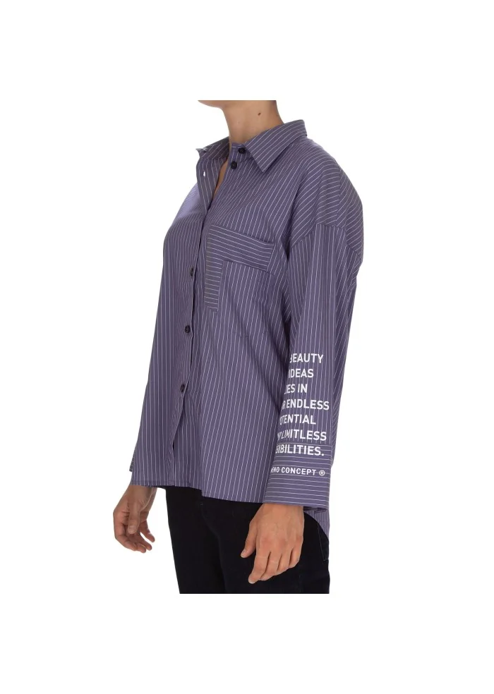 camicia donna noumeno concept a righe viola