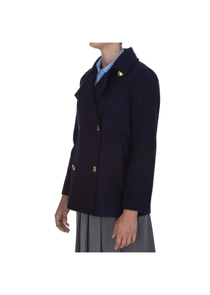 womens coat kartika double breasted blue