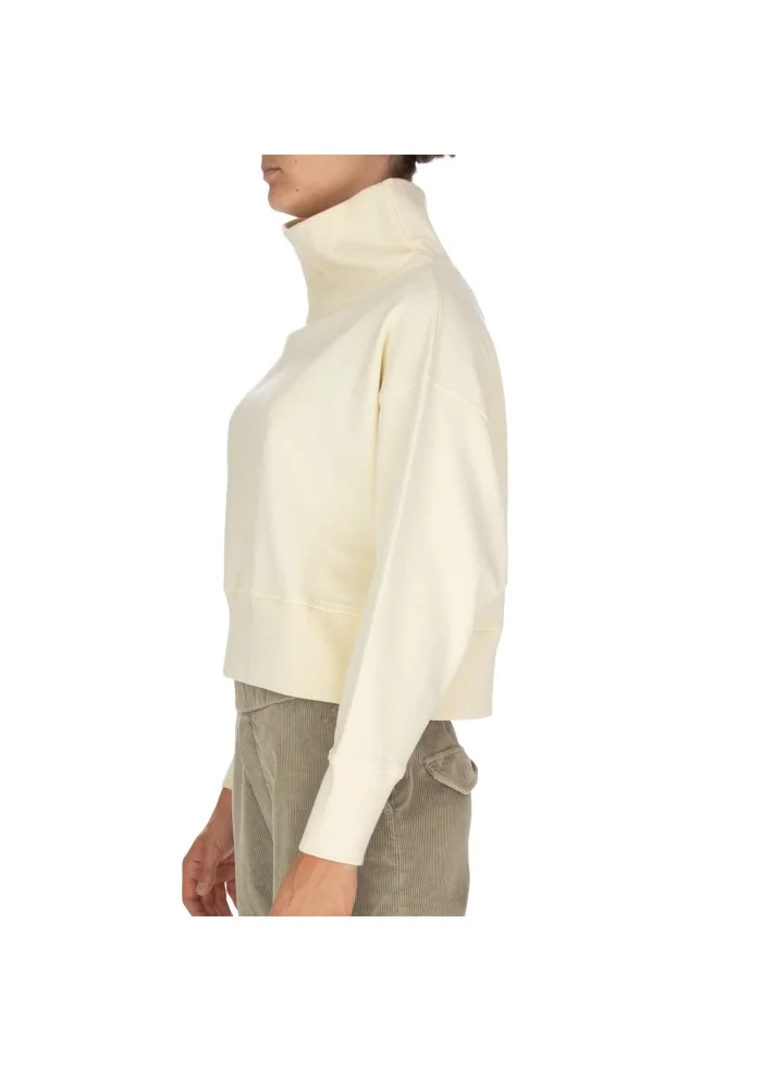 womens sweater noumeno concept high collar white cream