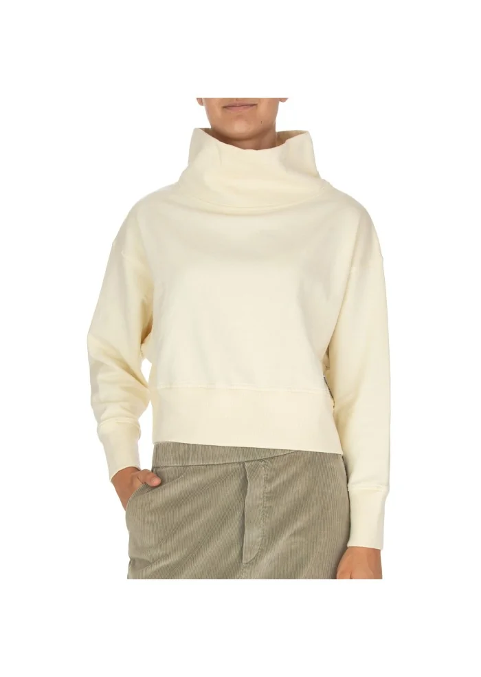 womens sweater noumeno concept high collar white cream