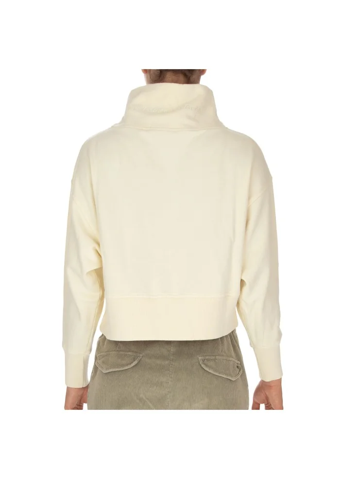 damen pullover noumeno concept hoher kragen creme weiss