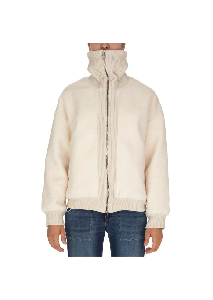 womens jacket noumeno concept soft white cream