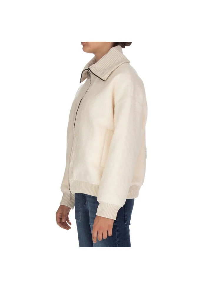 womens jacket noumeno concept soft white cream