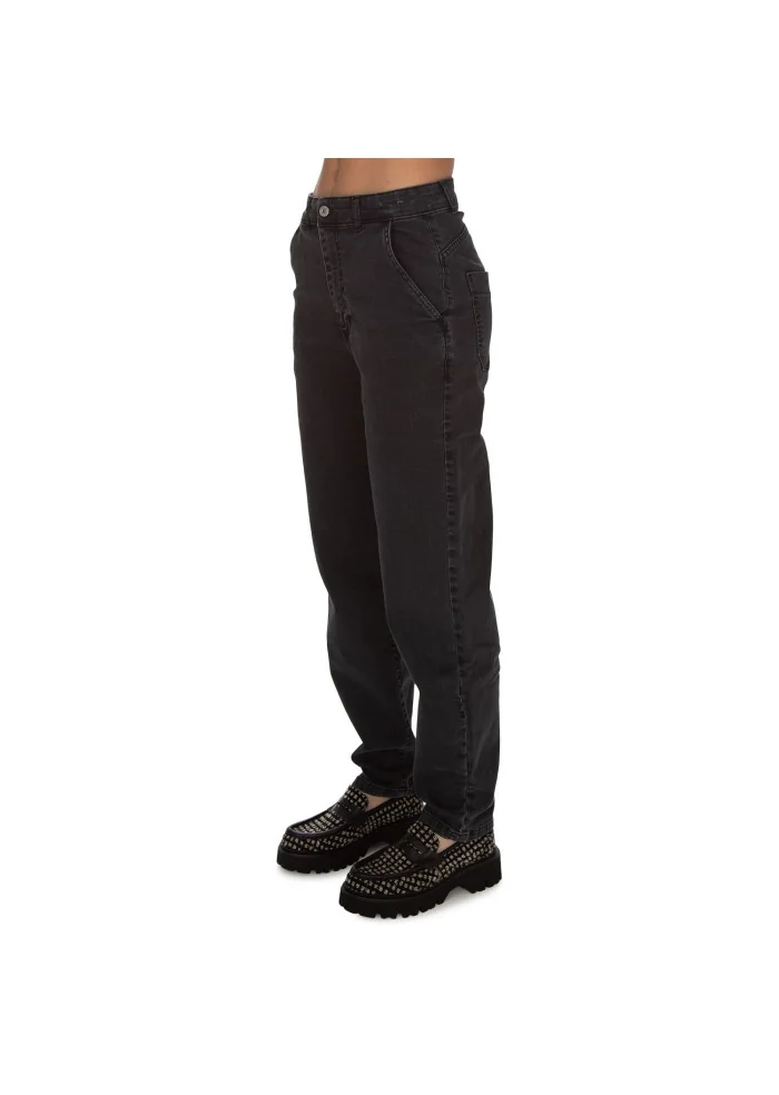 jeans donna noumeno concept gamba dritta nero