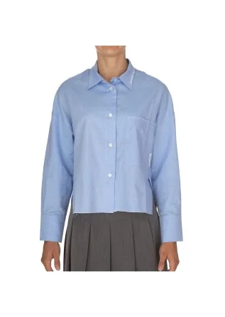 womens shirt noumeno concept asymmetric light blue